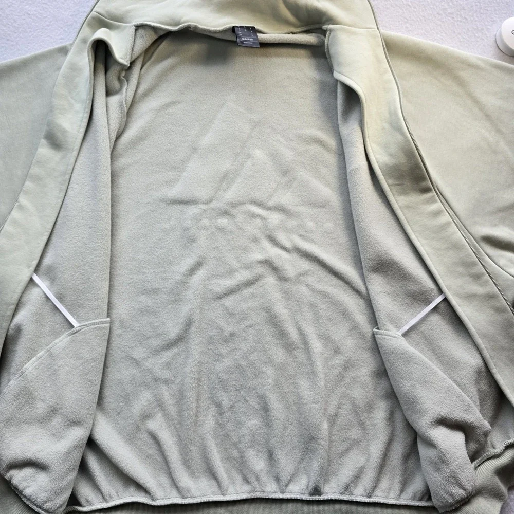 adidas Basketball One Fleece Track Jacket M Halo‎ Green Oversized Boxy IJ0943
